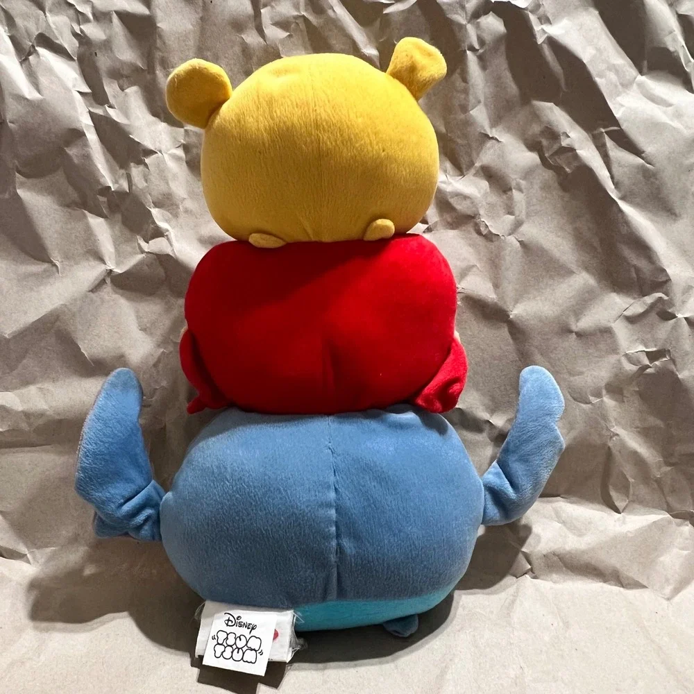 Disney Tsum Tsum Stackable Plush Pillow Pooh Ariel Stitch Blue Red Yellow Kawaii